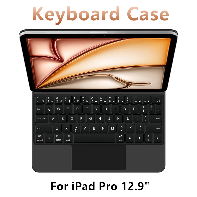 

Волшебная клавиатура Folio для iPad Pro 12,9 дюймов, 6, 5, 4, 3, 2018, 2020, 2021, 2022 Air 13 M2, планшет, смарт-чехол, мультитач