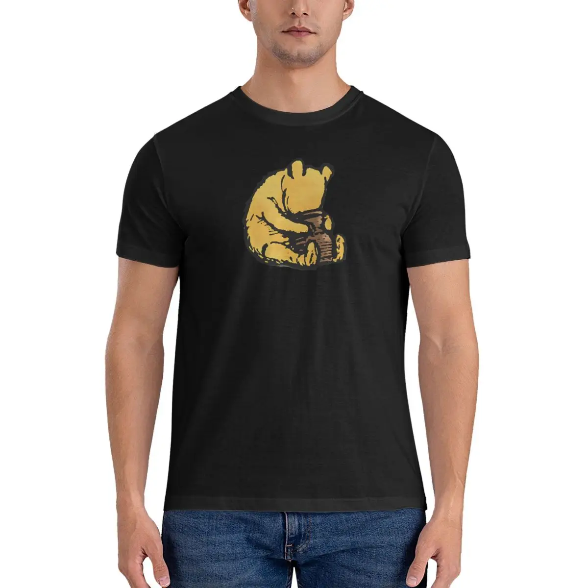 

Футболка мужская с коротким рукавом, 100% хлопок, с принтом «Винни-Пух»