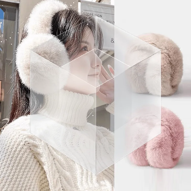 Solid Soft Plush Ear Keep Warmer Winter Earmuffs For Women Men Fashion Outdoor Earflap Protection Ear-Muffs Ear Cover