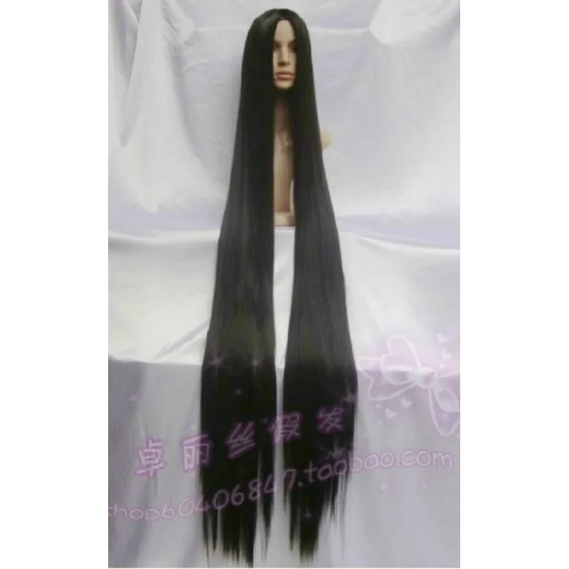 

Popular Extra Long blah Cosplay Wig 60 inch High Temp 150cm