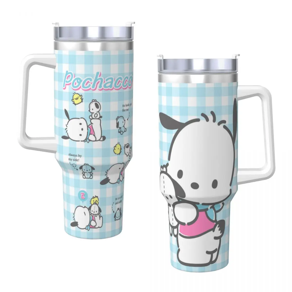 Pochacco Tumbler Sanrio Cold and Hot Water Bottle Insulated Stainless Steel Coffee Mug Custom Travel Car Mugs