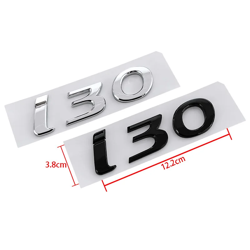 ثلاثية الأبعاد ABS كروم أسود شعار i30 شعار رسائل لوحة ملصق مائي شارة صندوق السيارة لملحقات ملصق i30