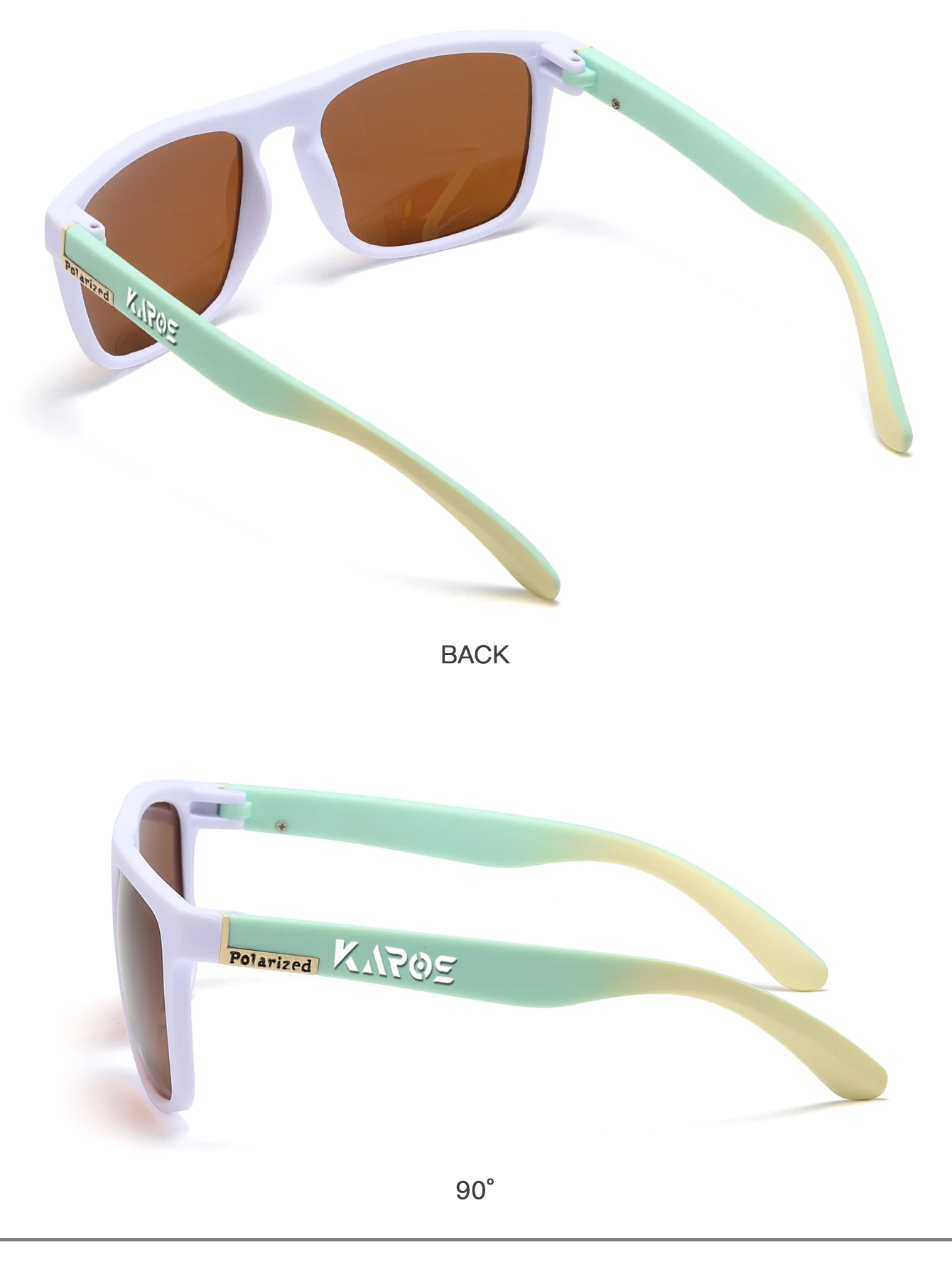 KAROS 2 Stück modische polarisierte Sportbrillen für Männer und Frauen, stilvoll, Camping, Wandern, Radfahren, Laufen, UV400-Schutz, Sonnenbrille YZ24 – Detail 16