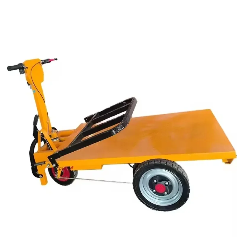 Transport Heavy Duty Cargo 1ton Warehouse Trolley Battery Operated Electric Platform Truck for Sale