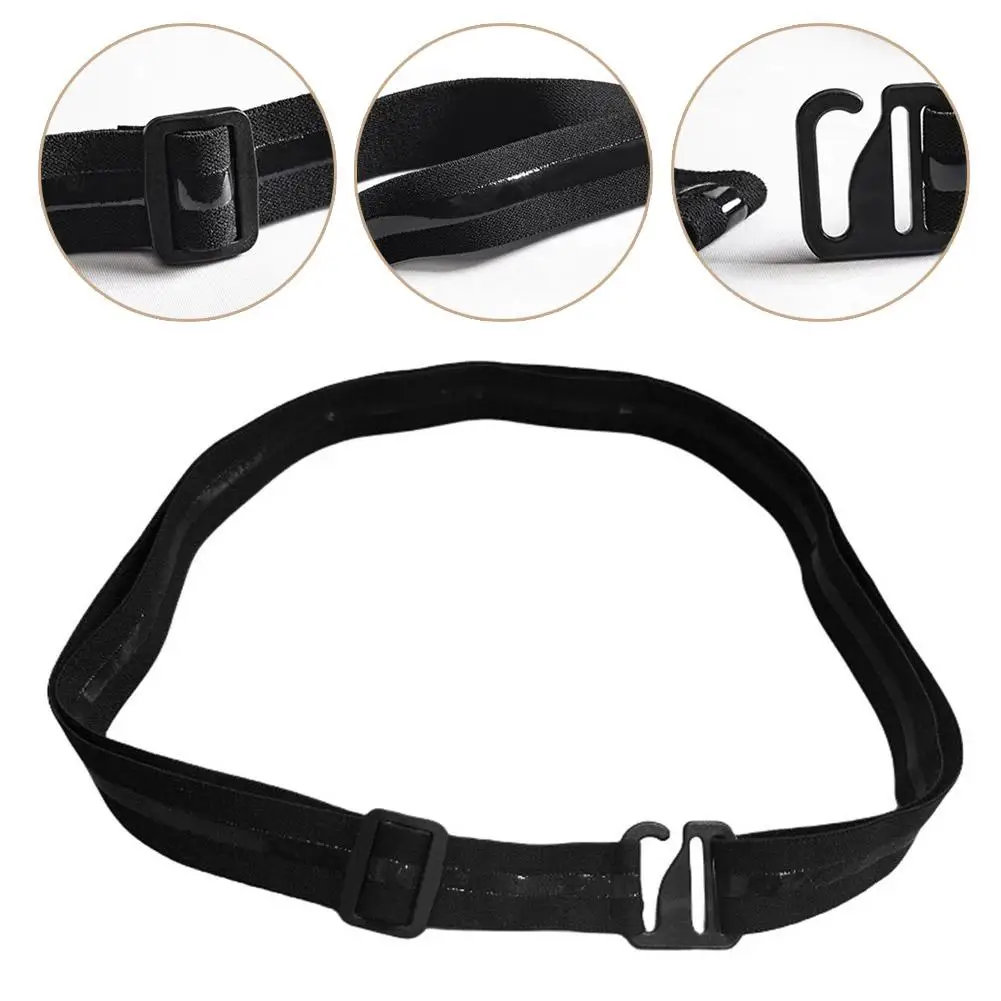 Men Women Shirt Stay Belt Imitation Nylon Black Non-slip Elastic Waistband Adjustable Tuck Straps Anti-Wrinkle For Business