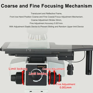 Microscópio metalográfico trinocular KOPPACE 50X-500X campo de luz e escuro, observação DIC polarizada plataforma grande de 6 polegadas 10 principais vendas microscópio de campo escuro - №8