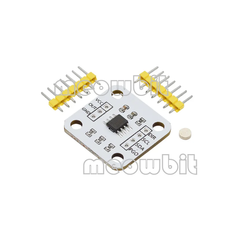 As5600 Magnetic Encoder Magnetic Induction Angle Measurement Sensor Module 12bit High Precision Magnet Delivery