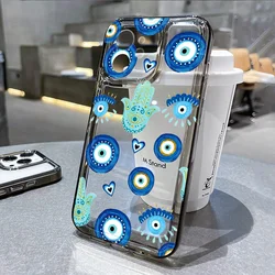 Lucky Eye Blue Eyes Phone Case For iPhone 14 Pro Max Case funda iPhone 13 11 12 15 Pro Max X XR XS 7 8 Plus SE 2020 Soft Cover