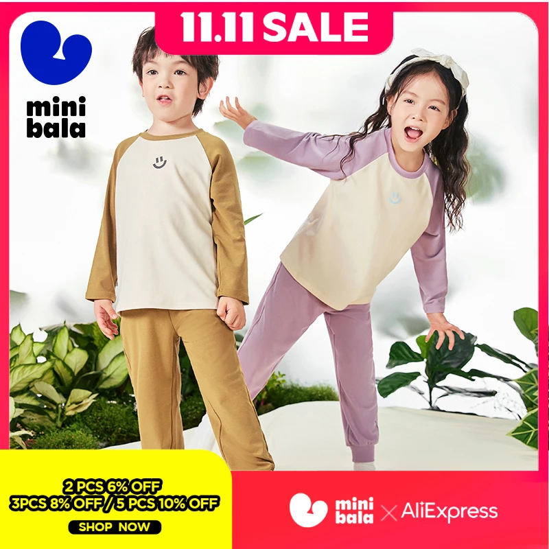 

Мини бала домашний костюм Детская домашняя одежда детская впитывающая влагу дышащая осенняя одежда и Пижамный костюм