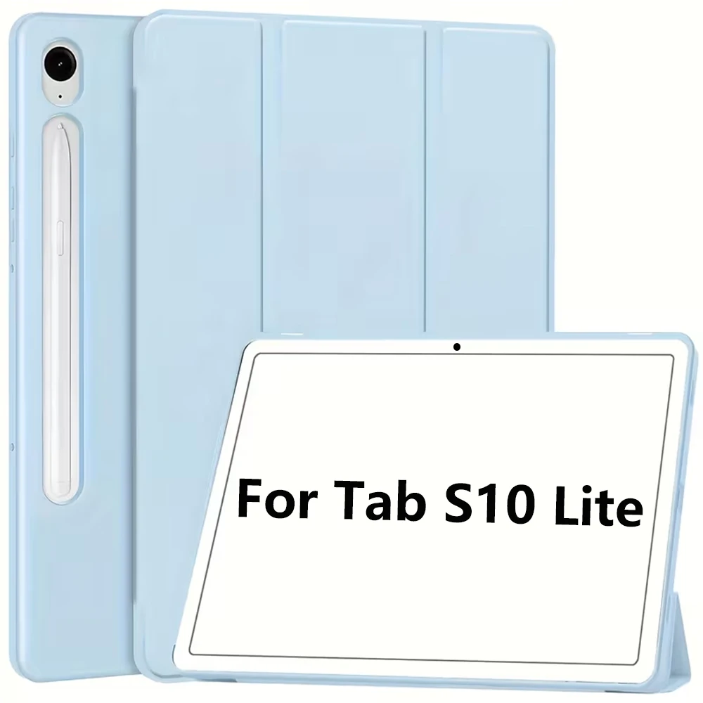 

Case for Samsung Galaxy Tab S10 Lite / S10 FE / S9 FE 10.9-Inch , Soft TPU Tri-Fold Stand Protective Cover, Auto Wake/Sleep