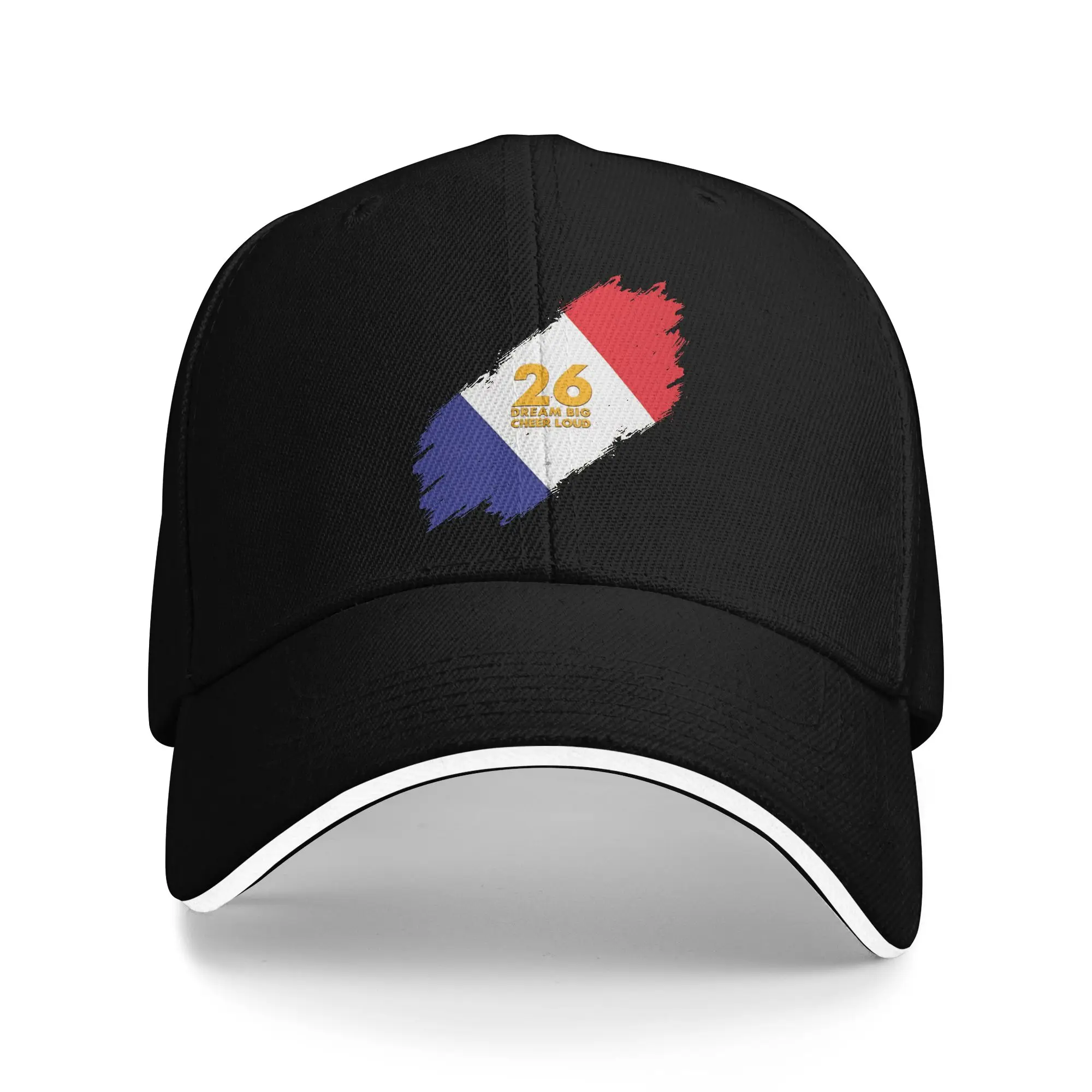 France Football 2026 Dream Big Cheer Loud Baseball Cap Vintage Soccer World 2026 Sandwich Hats Unisex Adjustable Hats Cap Sport