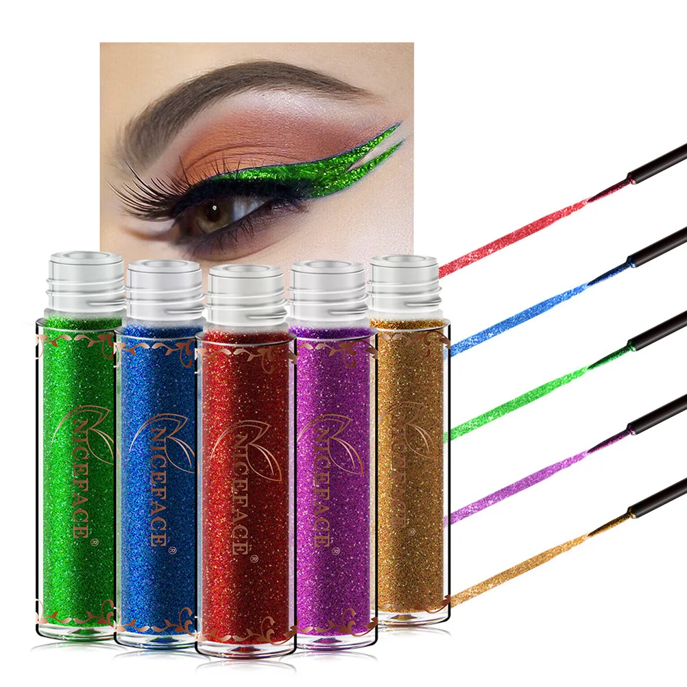 

Glitter Eyeshadow Colorful Eyeliner Pen Pearlescent Metallic Women Miss