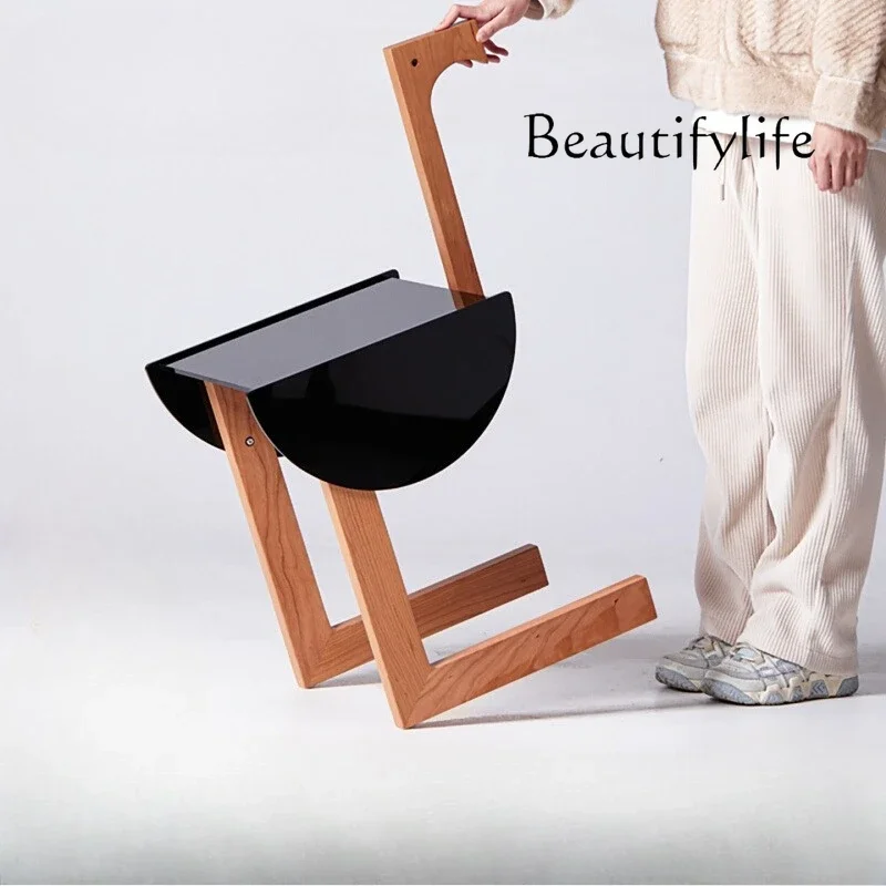 

X Big Ostrich Side A Few Acrylic Special-shaped Coffee Table Side Living Room Sofa Corner A Few Mobile Creative Shelves