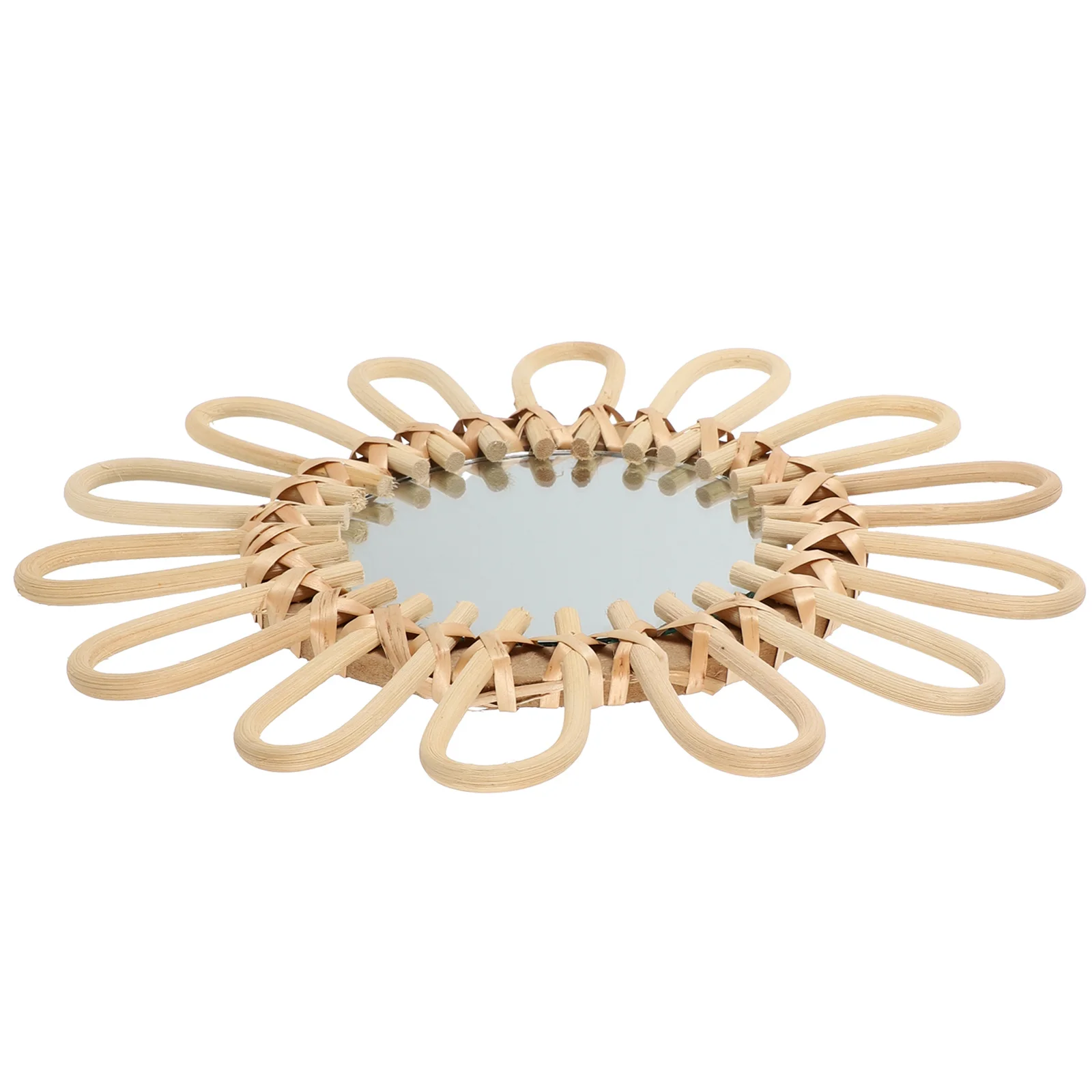 

Exquisite Hand-Woven Wicker Mirror Wall-Mounted Decorative Mirror for Home Bathroom Eco-Friendly and Stylish Wall Decor