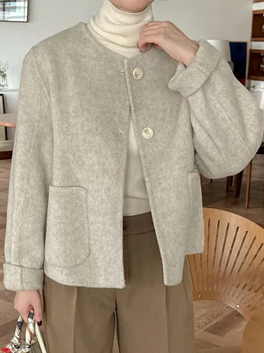 

Faionable ort шерстяное пальто женское корейское Sle осень-зима Новое поступление Ele ature верхняя одежда модная Thiened Lon...