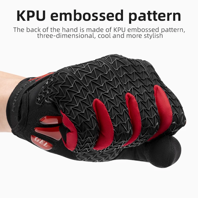 ROCKBROS Bicycle Gloves Full Finger Touch Screen Bike Gloves GEL Pad Shockproof MTB Road Cycling Long Gloves Equipment