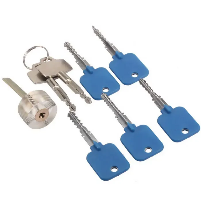 Locksmith Round Cross Lock Practice Padlock with 2 keys + Locksmith Tool Set for Locksmith Skill Training