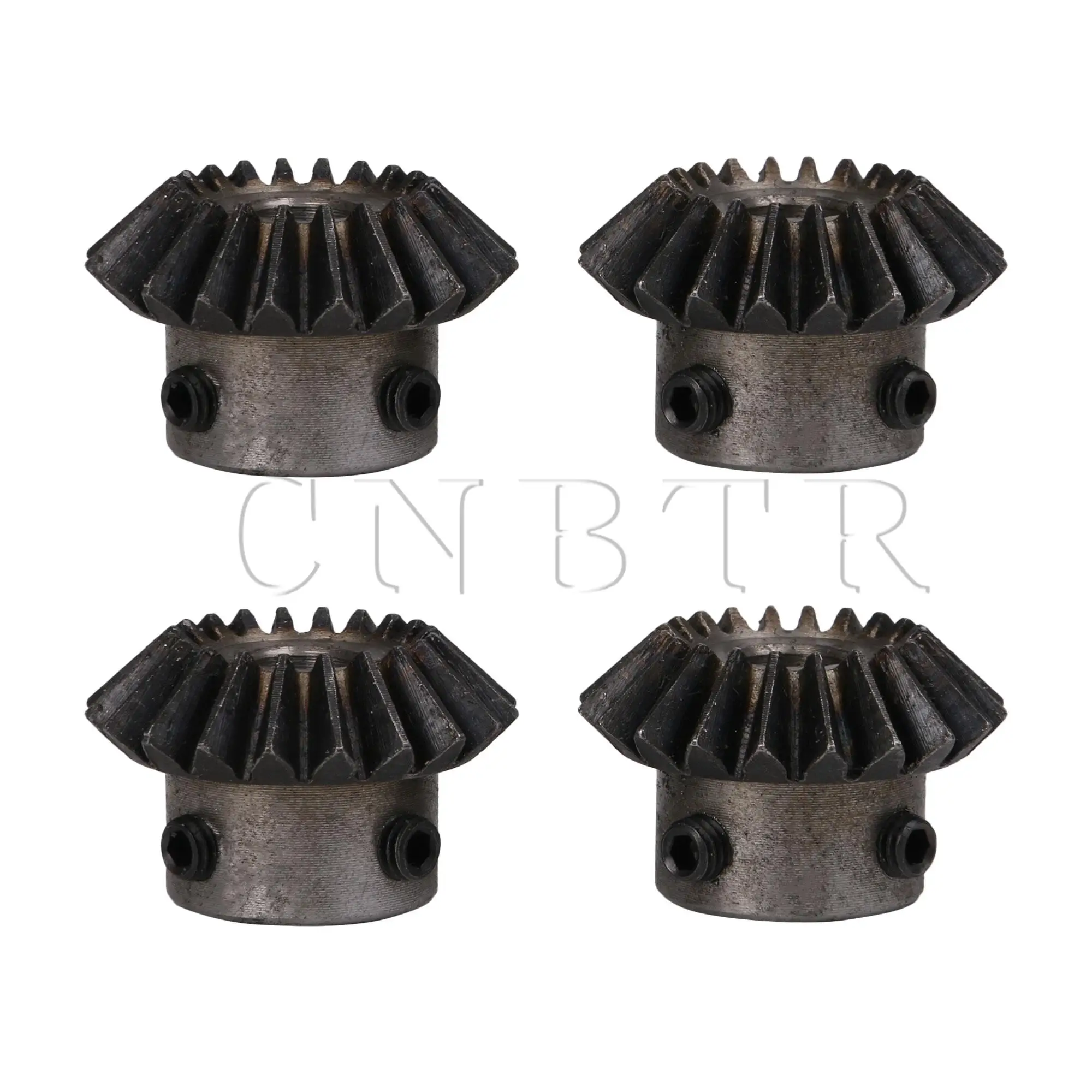 

CNBTR 4Pcs Bevel Tapered Pinion Motor Metal Gear 1.5 Modulus 20 T 0.31Inch 1:1