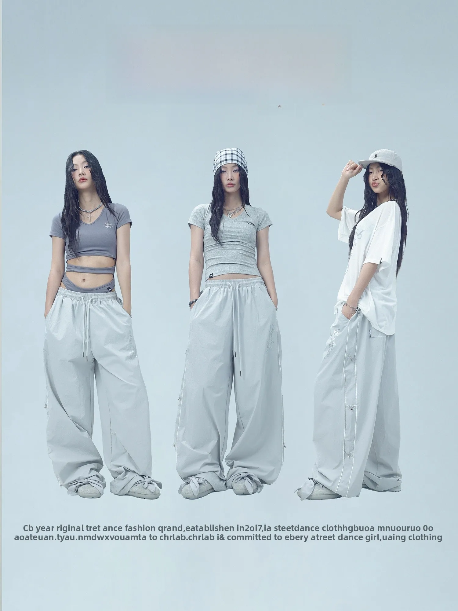 CBXLAB Street Dance ey Side Knot Hip Hop Spicy Girl سروال رياضي Qui Dry Series Bla Tech شعور رائع كاجوال...