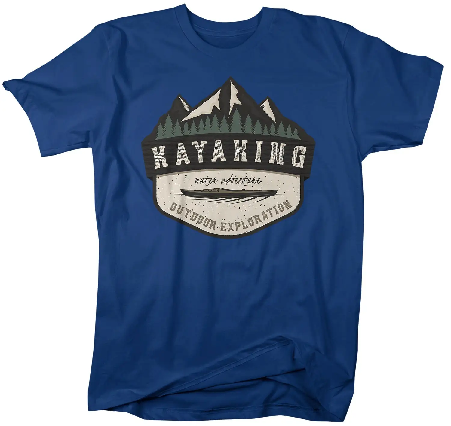 Men's Kayaking T Shirt Water Adventure Kayak Retro Vintage Hipster