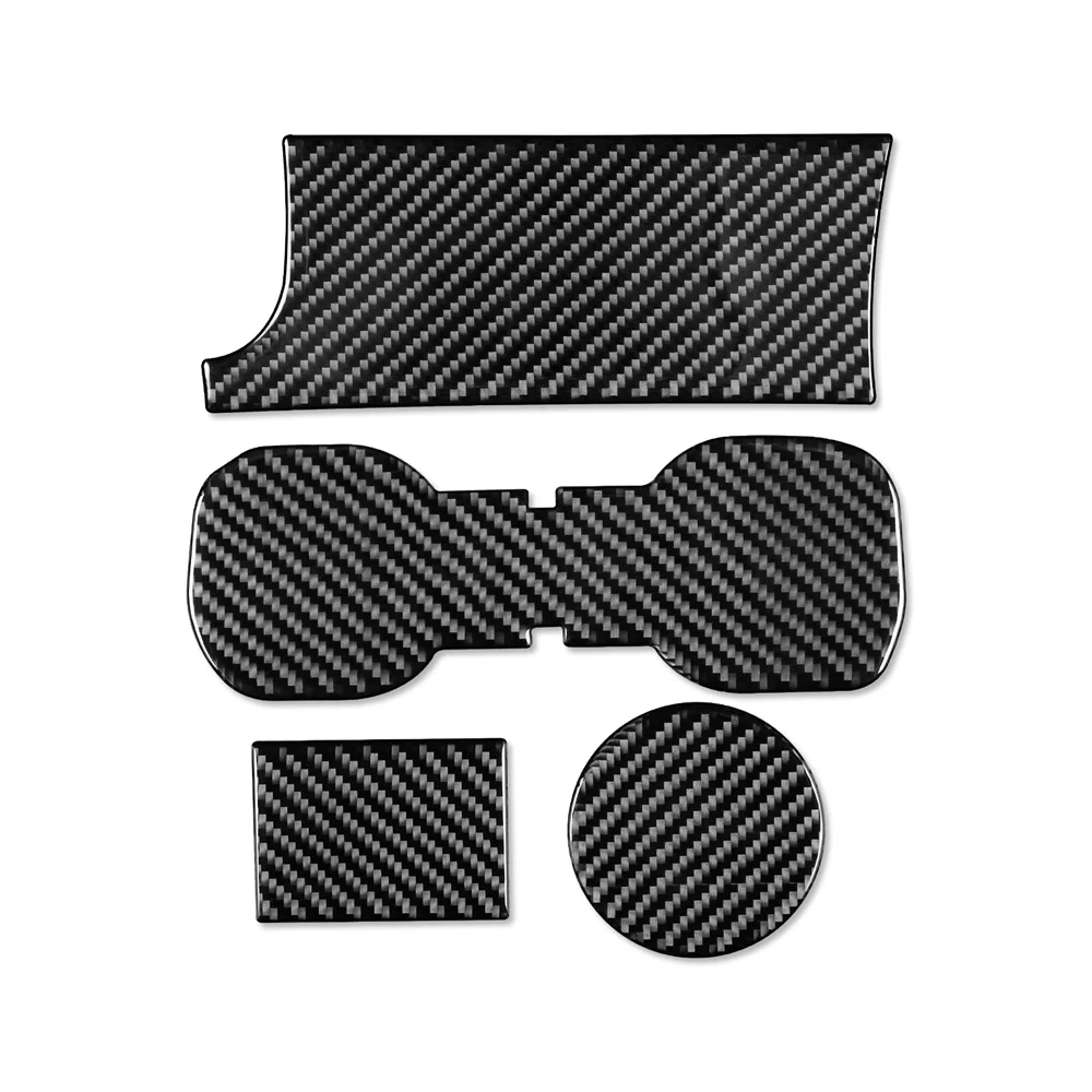 

4pcs For Toyota Takuma 2015-2022 Central Control Water Cup Holder Slot Pad Carbon Fiber Decorative Sticker