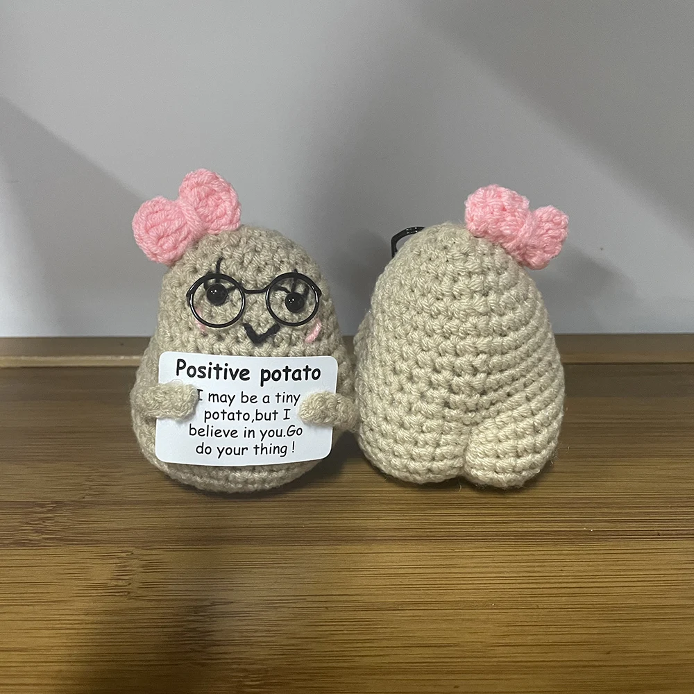 

Personalized Big Butt Potato Cute Crochet Positive Potato Doll Home Room Decor Christmas Birthday Friends Party Decoration Gift