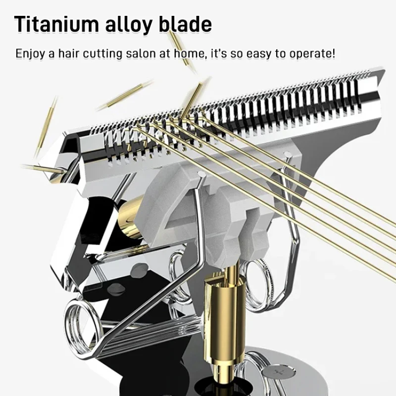 Cortadora de pelo recargable de alto rendimiento, afeitadora multiusos para barbero