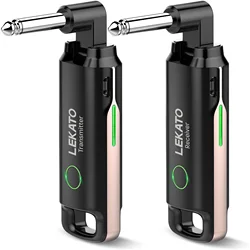 LEKATO Transmitter Receiver WS-70 Wireless Guitar System Built-In Rechargeable Audio Guitar Wireless System 70 Channels 40M