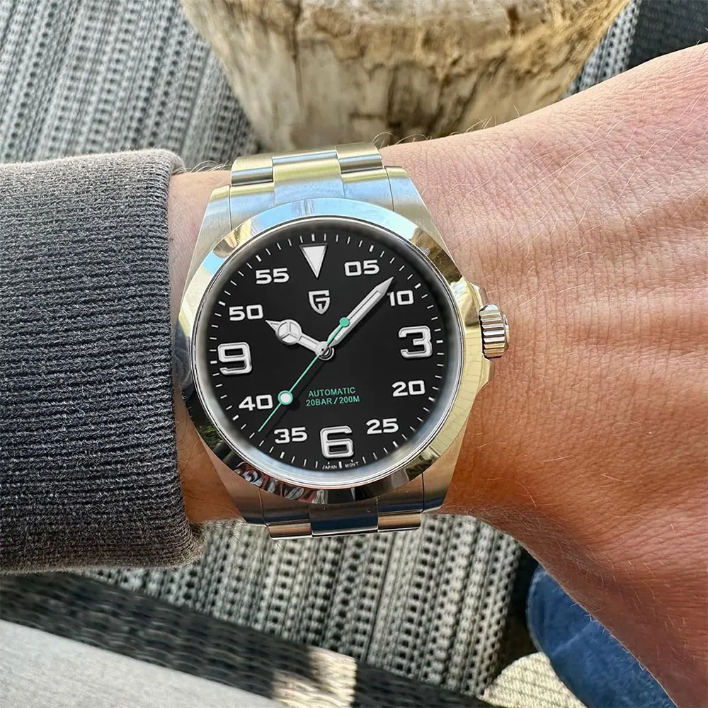 PAGANI DESIGN 40MM Men's Automatic Mechanical Wristwatch Luxury Sapphire AR Glass Waterproof Clock Watch for Men Stainless Steel image 3