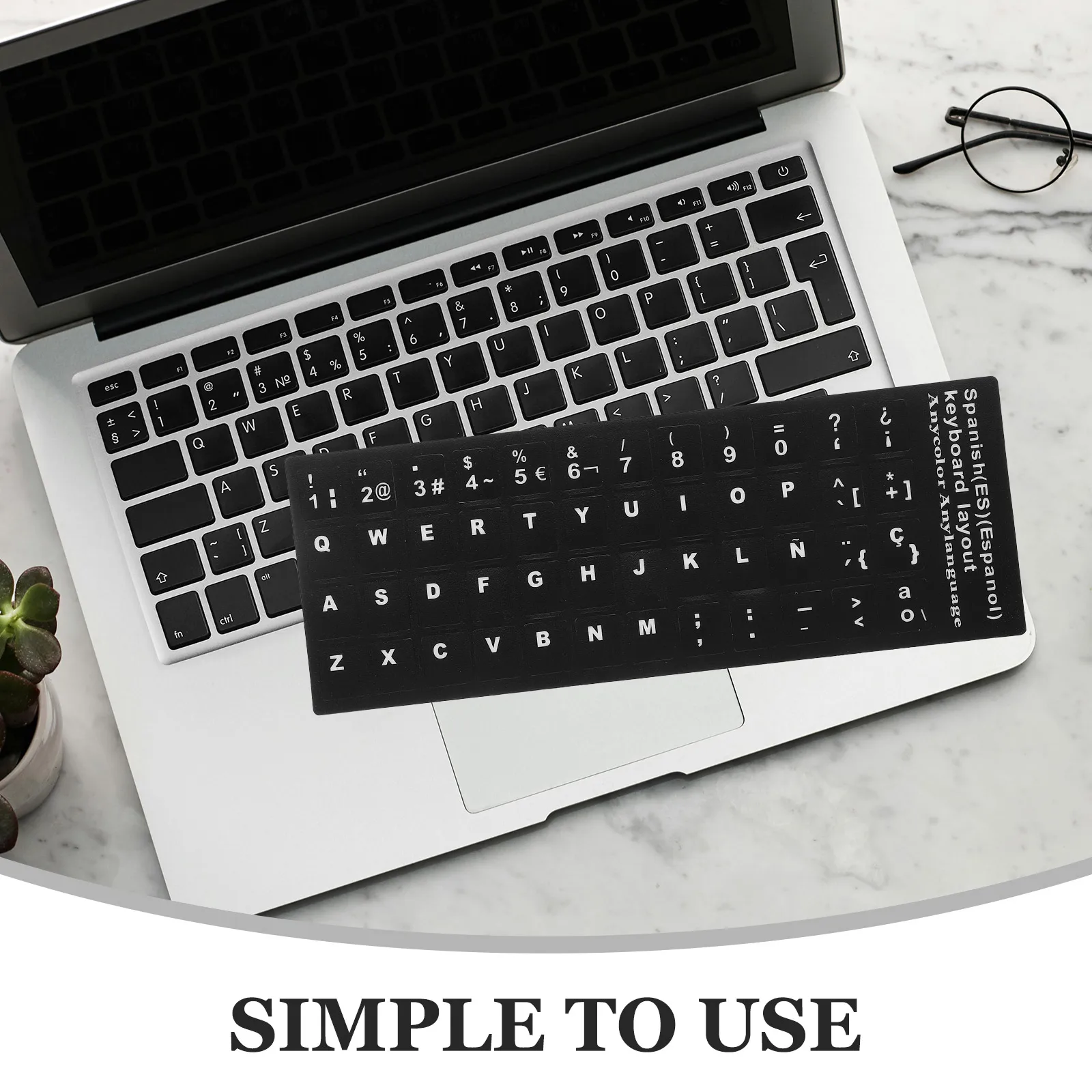 

6pcs Waterproof Stickers Laptop PVC Universal Computer Language Lettering Computer Laptop Keyboard Sticker Decals Protect