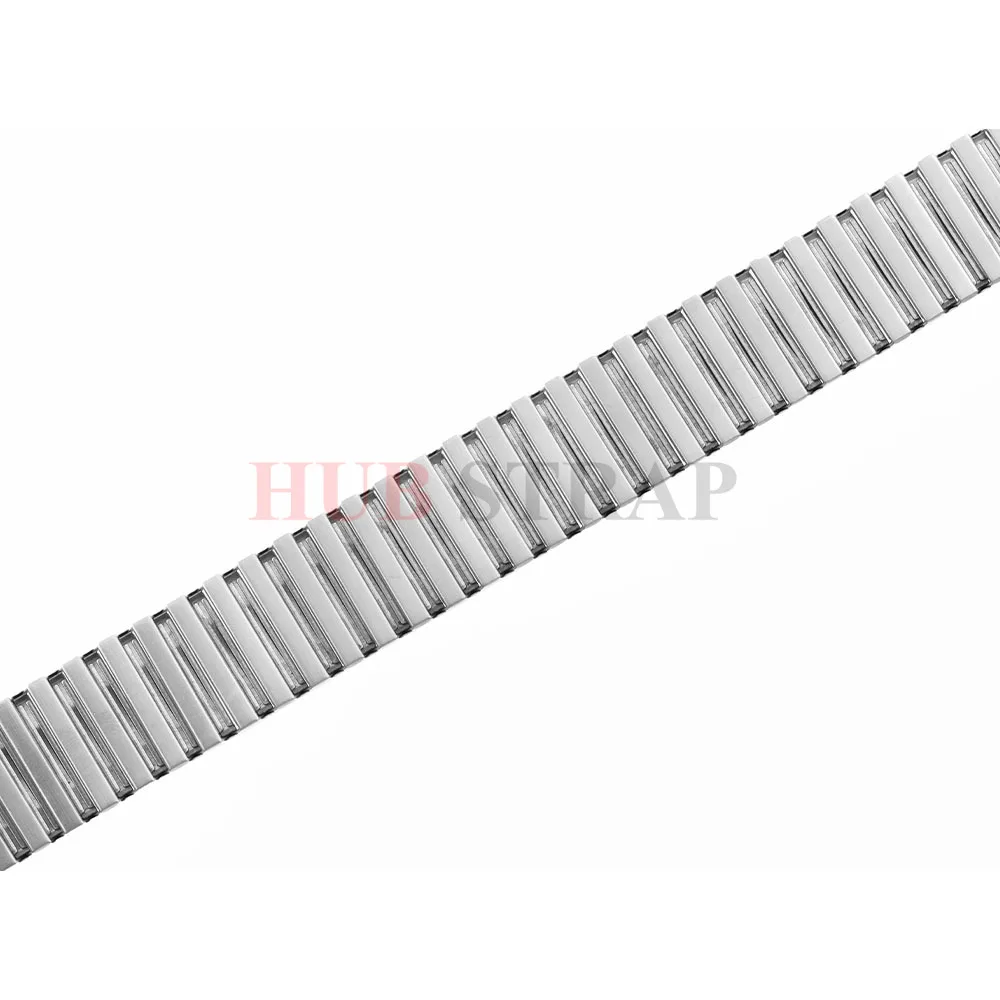 X/M/L/XL تمتد الفولاذ المقاوم للصدأ حزام (استيك) ساعة المعادن التوسع حزام مطاط 18-22 مللي متر العالمي الرجال النساء حزام استبدال سوار