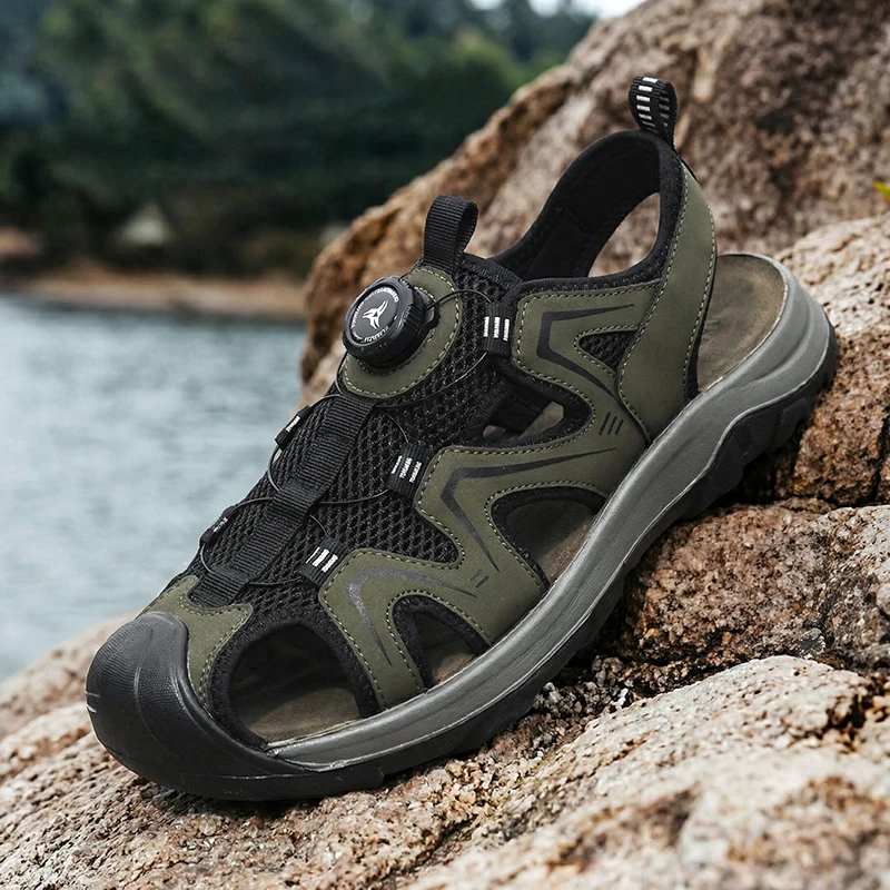

Summer Outdoor Sandals Shoes Men Outdoor Lightweight Anti-slip Breathable Water-resistant Breathable Casual Shoes Men