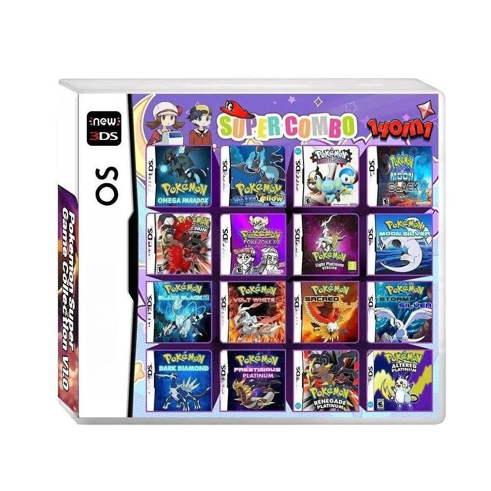ตลับเกมวิดีโอ NDS โปเกมอน 140- - Retro Gaming Gif บทวิจารณ์และราคา