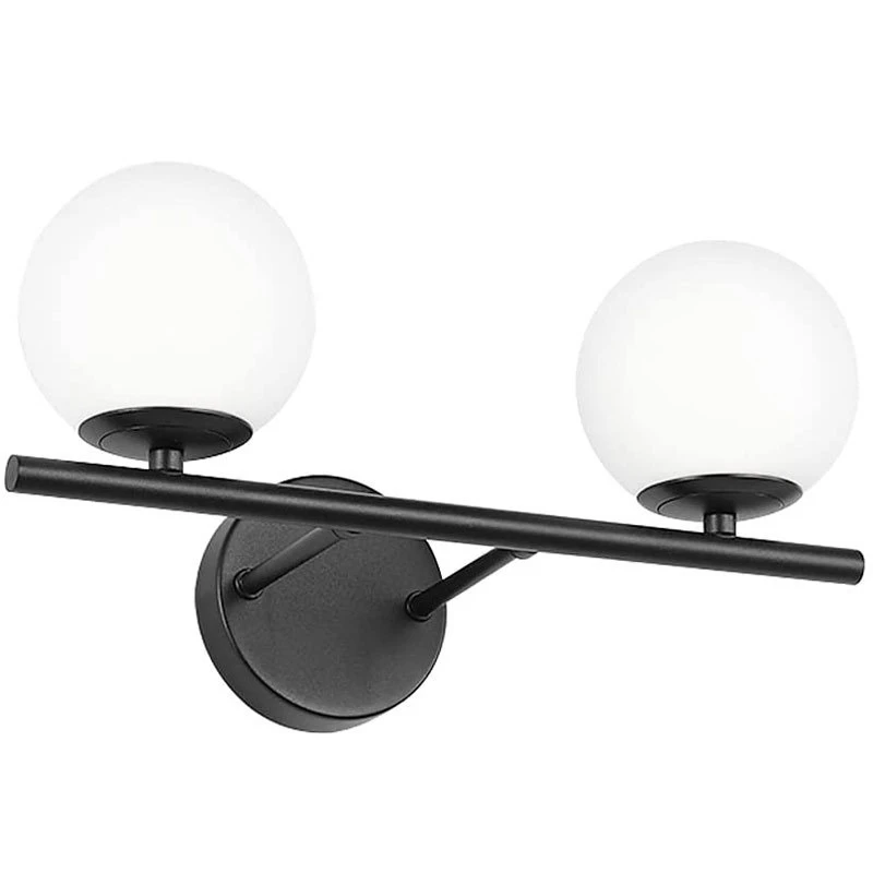 

Nordic Glass Wall Lights LED Creative Golden Black Mirror Lamps Modern Living Room Restaurant Bedroom Sconce Lighting Fixtures