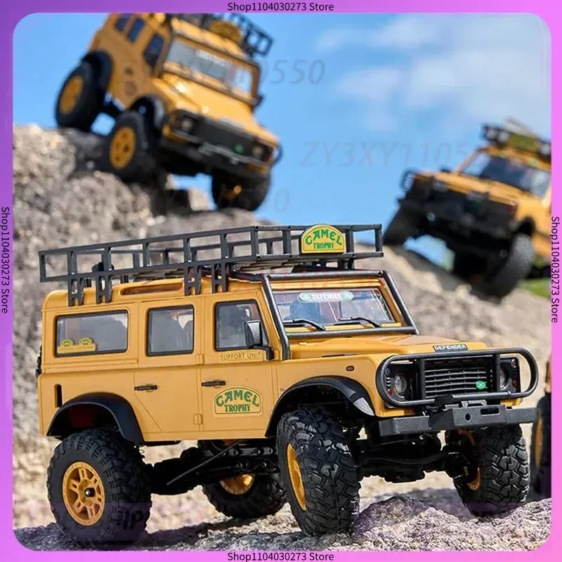 FMS FCX24M – Simulation de tasse de chameau, échelle 1/24, réplique de voiture RC Land Rover Defender 90/110, véhicule d'escalade à découverte initiale