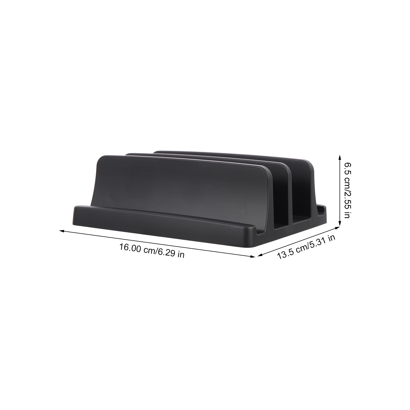

Laptop Booster Stand Notebook Bracket Double Slot Supporting Holder Black Plastic