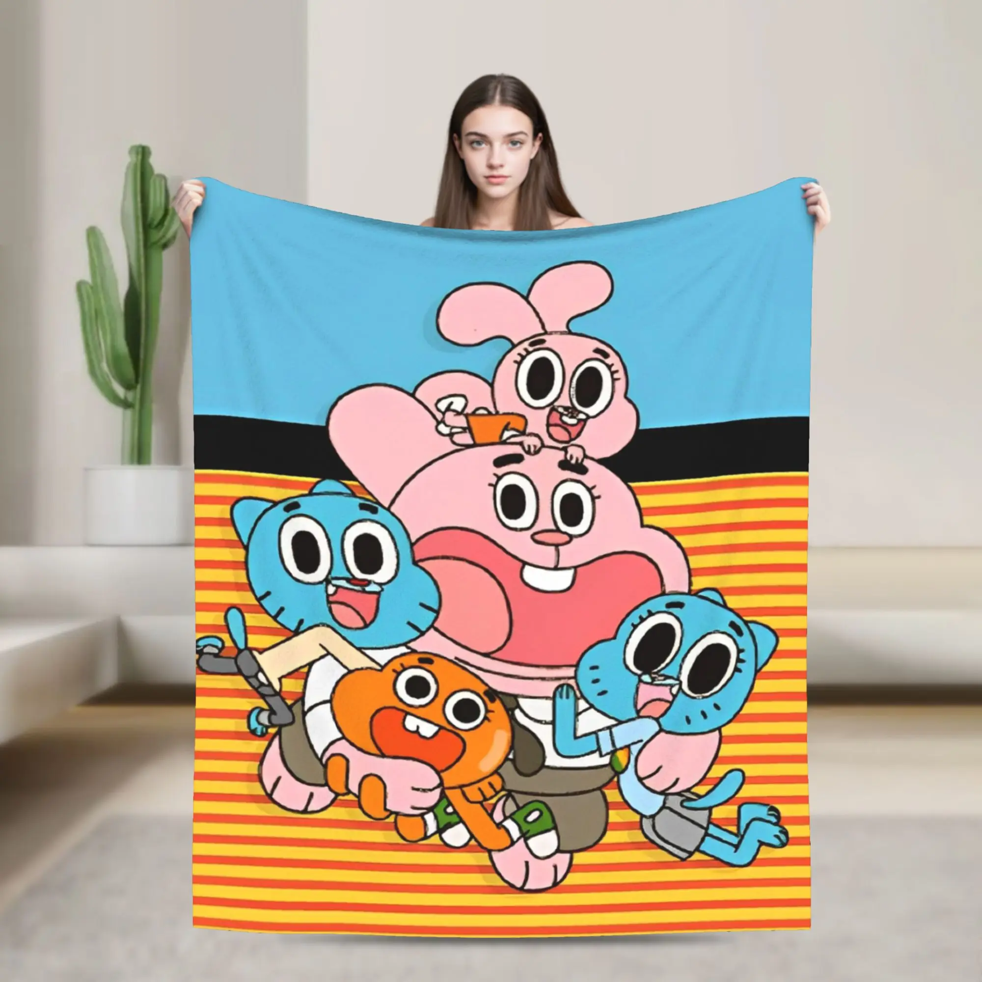 Gumballs Video Game Blankets Flannel Summer Air Conditioning  Ultra-Soft Throw Blankets for Bed Couch Plush Thin Quilt
