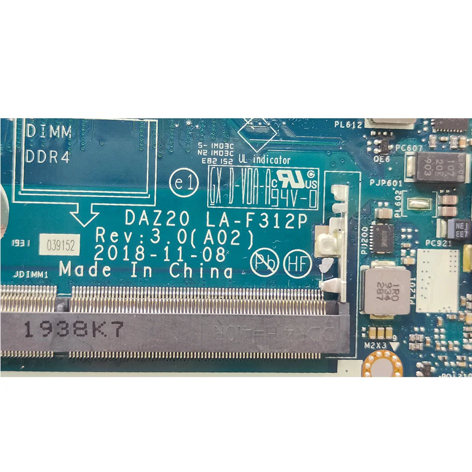For DELL Original LA-F312P Mainboard 0PXMYG 084GNT Laptop Motherboard 0M44N6 Latitude 7290 7390 I3 I5 I7 100% Tested