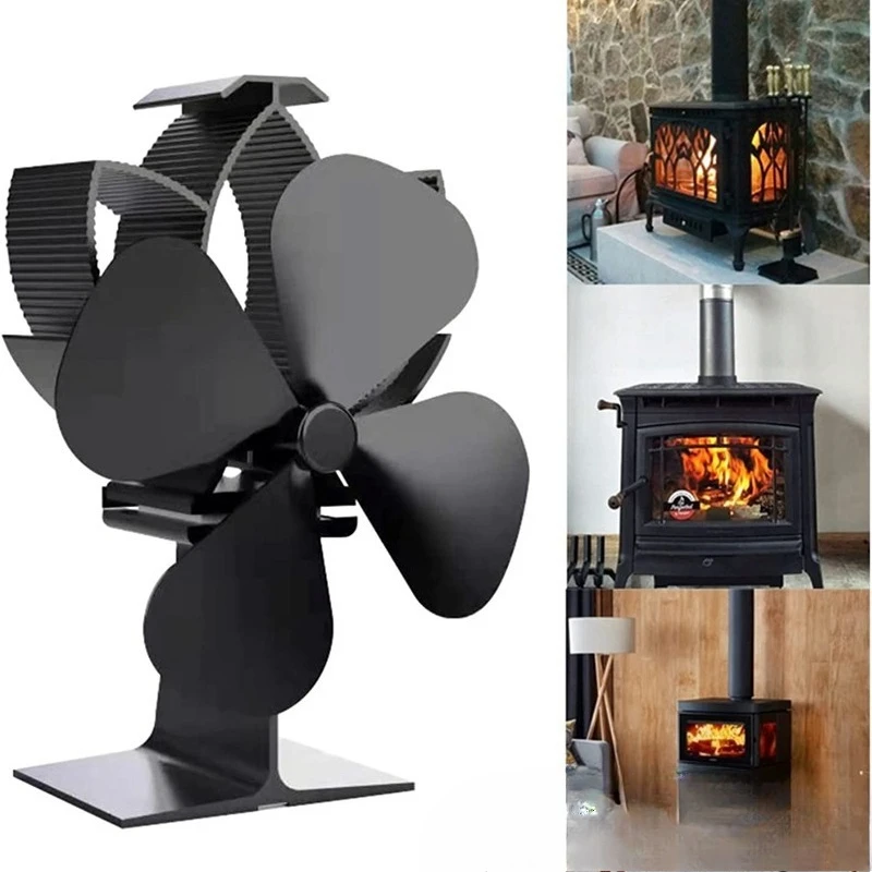 

Lotus, fireplace thermal power, four-page fan, circulating thermal energy, fan