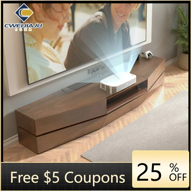 Solid Wood Large Size Laser TV Cabinet Smart Projector Dedicated Automatic Telescopic Stand