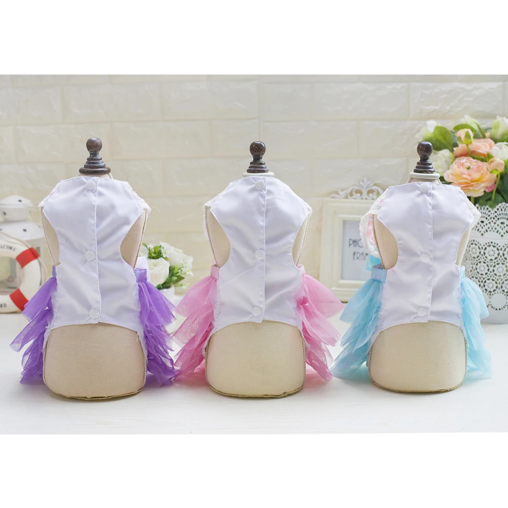 

Puppy Pet Costumes for Small Dogs Doggy Clothes Dog's Dress Outfits Dresses Purple Clothing