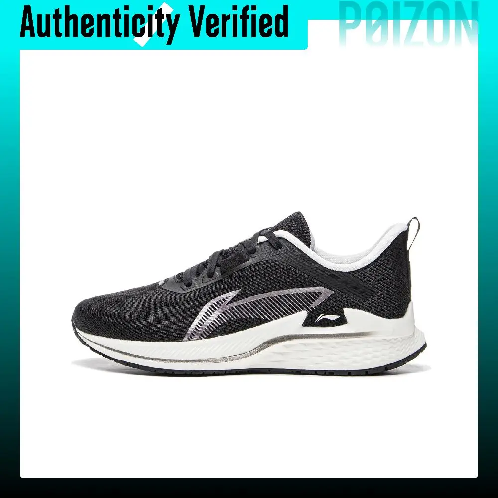 Li Ning Slip Resistant Cushioning Support Low top Casual Running Shoes Women's Black ARBU006-4