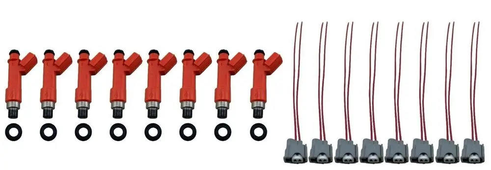 

8 Pack 850cc Fuel Injectors w/ Wire Harness for 1UZFE SOARER V8 fits 1001-87F90