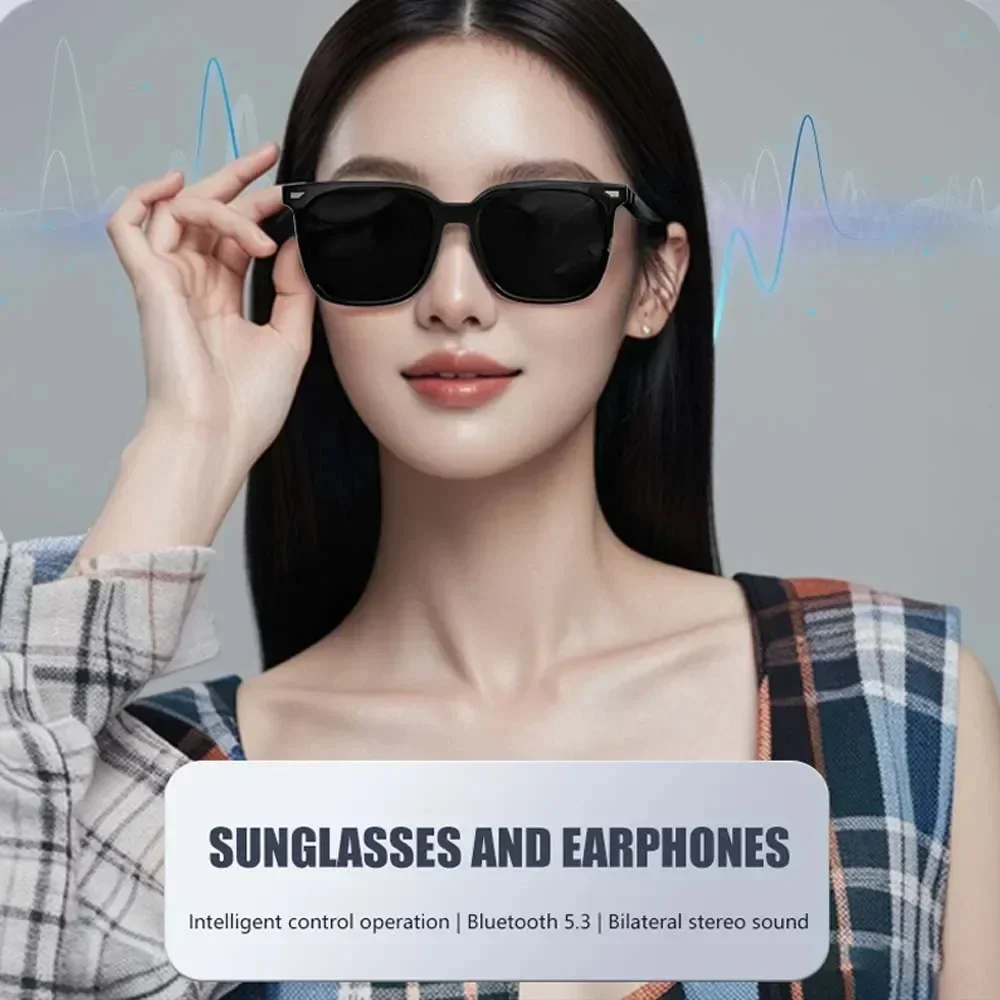 2025 Lunettes de soleil Bluetooth intelligentes pour hommes et femmes, écouter de la musique, appels, conduite, navigation, protection UV, cyclisme en plein air