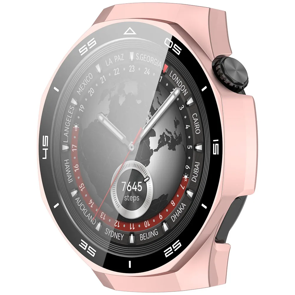 Case PC Bumper Tempered Glass Film Cover Glass+Case PC Case+Tempered Glass Screen Protective Case for Huawei Watch GT 5 Pro 46mm