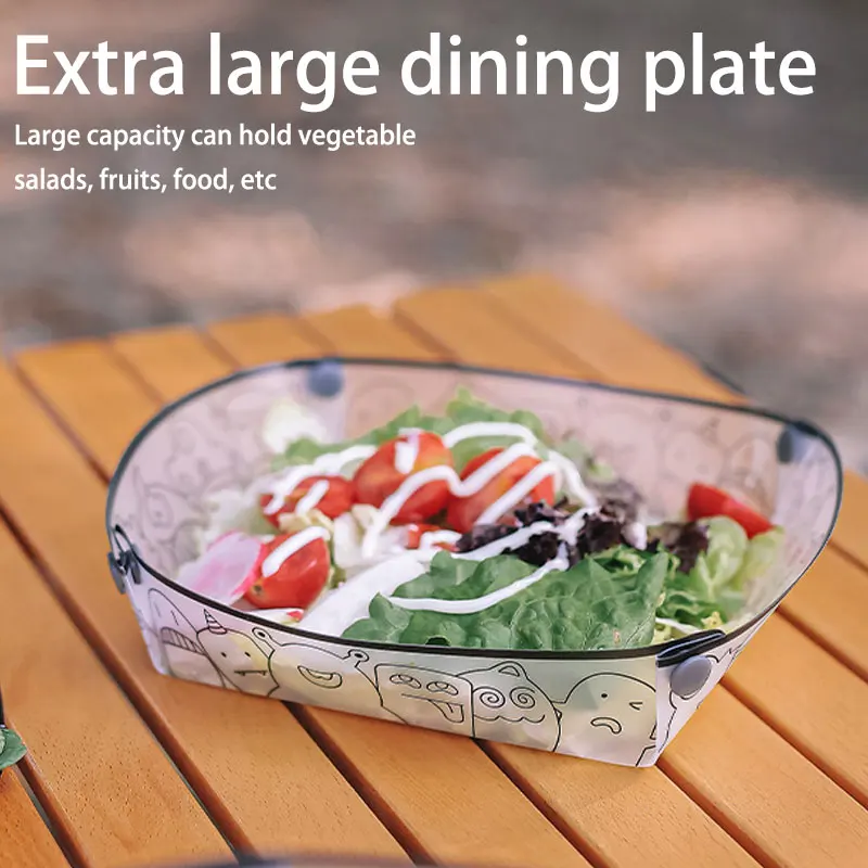 

2PCS Outdoor Ultra Lightweight Foldable Bowl Plate Camping Supplies Camping Supplies Picnic Hiking Essentials Camping Equipments