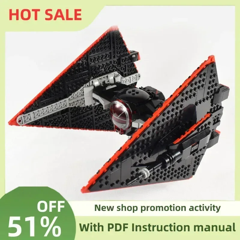 

New 823Pcs Famous Star Battle Movie Moc Javelin Starfighter Model Diy Creative Ideas Toys Birthday Gifts Custom Puzzles