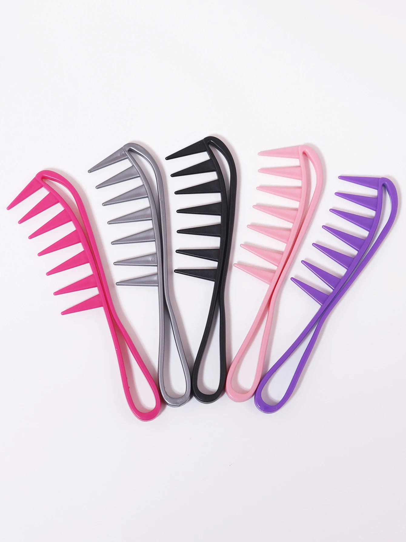 1pc plastic men's oil comb wide toothed shark comb hair clipper curly hair salon hair styling comb Special for real hair wigs