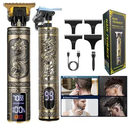 Gratis Verzending Lcd Display Digitaal Display Draadloze Bewaker Kapper Mens Baard Trimmer Trimmer Scheerapparaat Snijmachine