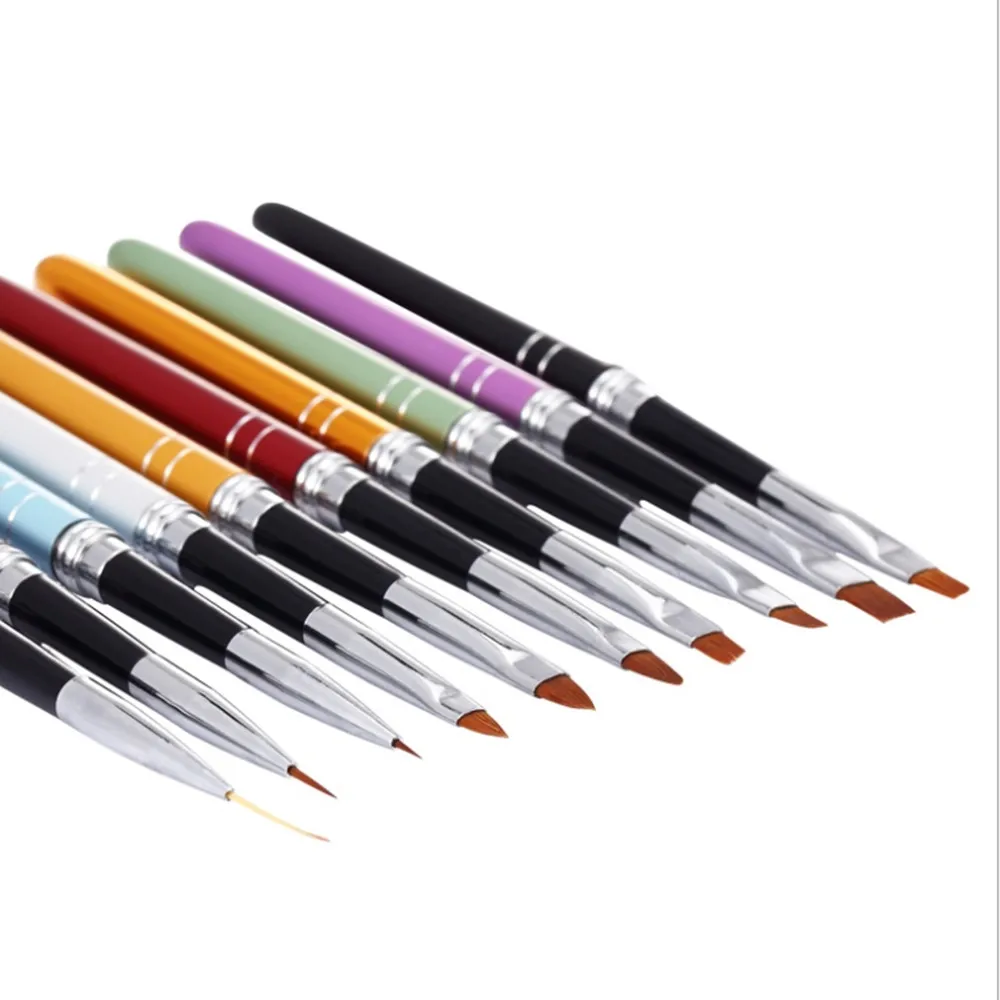 

10Pcs Multi Professional Dotting Kolinsky Sable Acrylic Nail Brush Set Painting UV Gel Polish Liner Manicure Drawing Art Tools